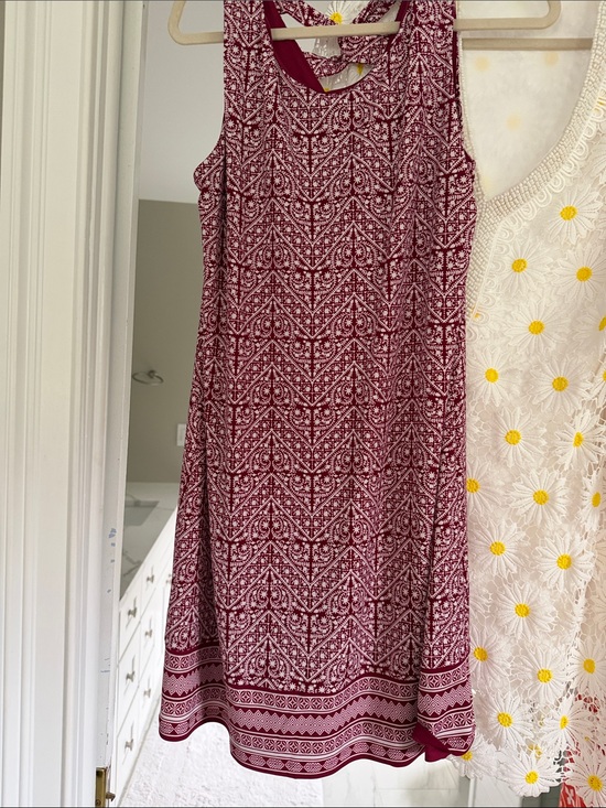 Magnolia Dresses & Skirts - Magnolia Burgundy Printed Sleeveless Mini Dress